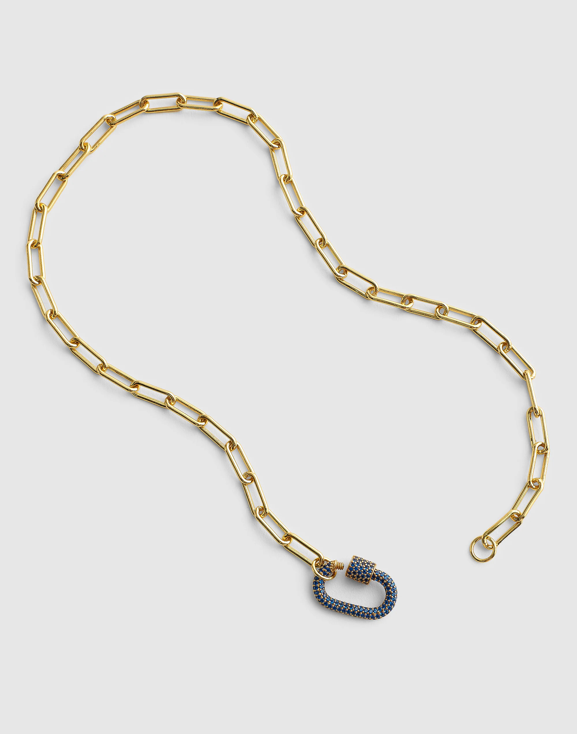 Pavé Carabiner Paperclip Chain Necklace | Madewell