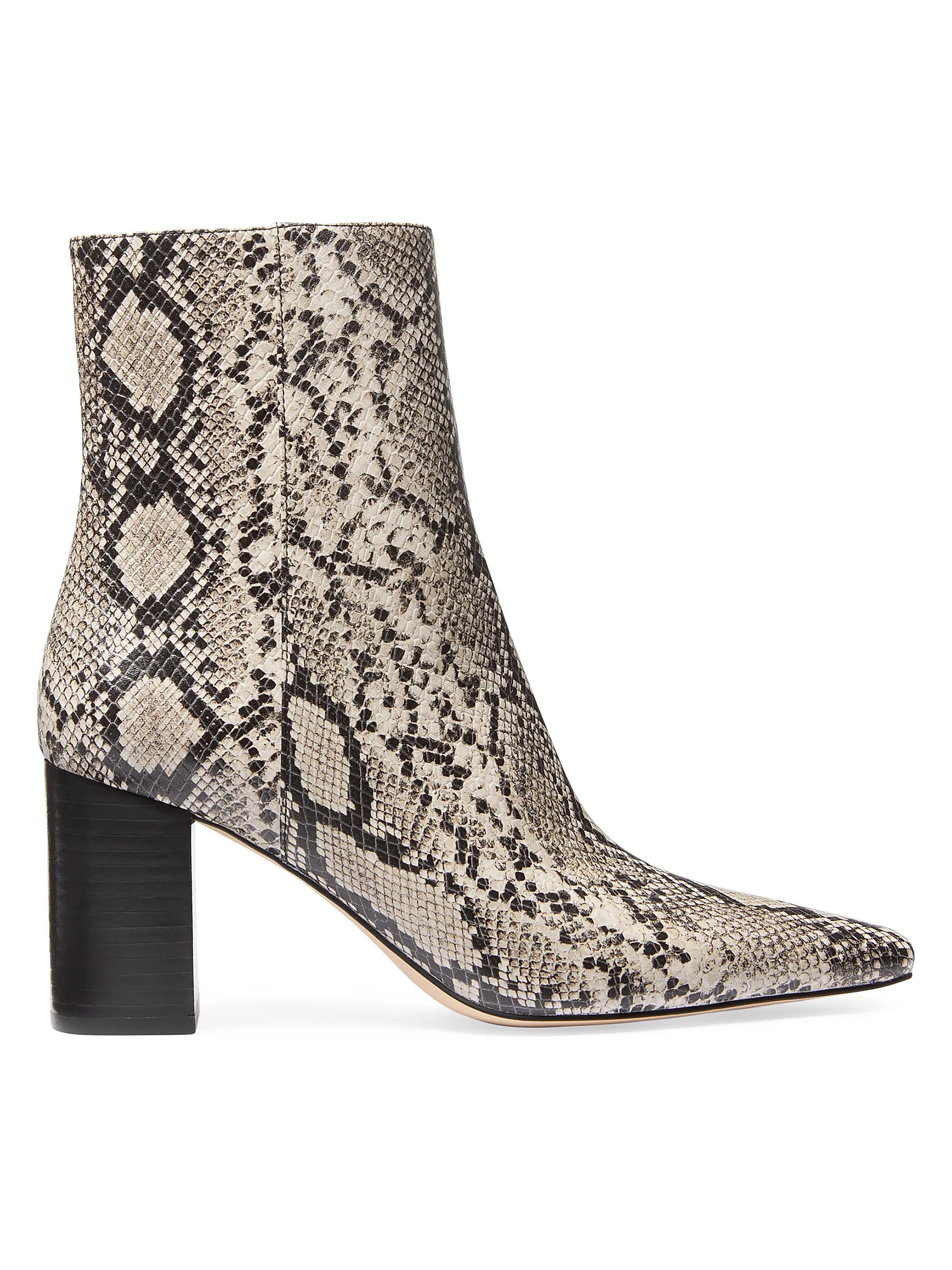 Elise Python-Printed Booties | Saks Fifth Avenue