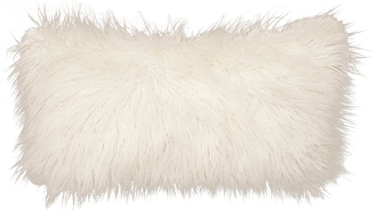 Topsfield Llama Snow Fur Lumbar Pillow | Wayfair North America