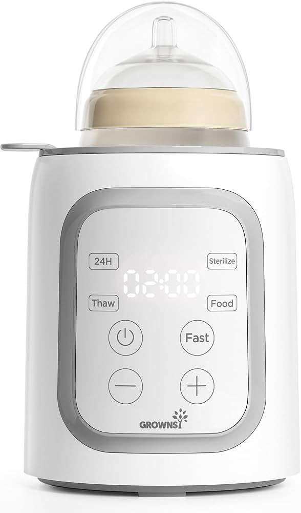 Grownsy 8-in-1 OG Fast Bottle Warmer with Timer, Gray | Amazon (US)