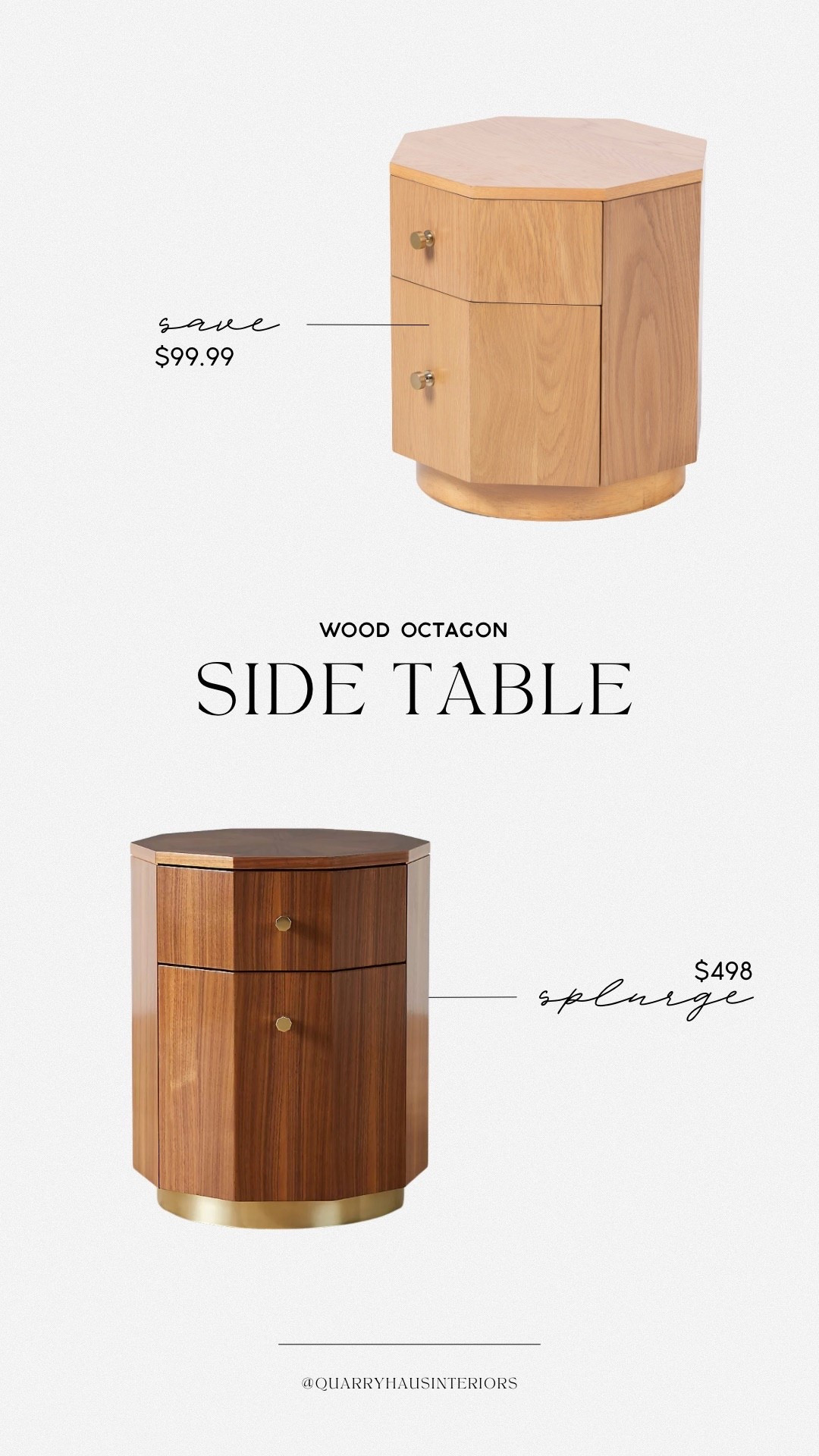 This wood octagon side table is a statement piece for a budget friendly price (I actually prefer it to the more expensive option!)

#LTKHome #LTKFindsUnder100