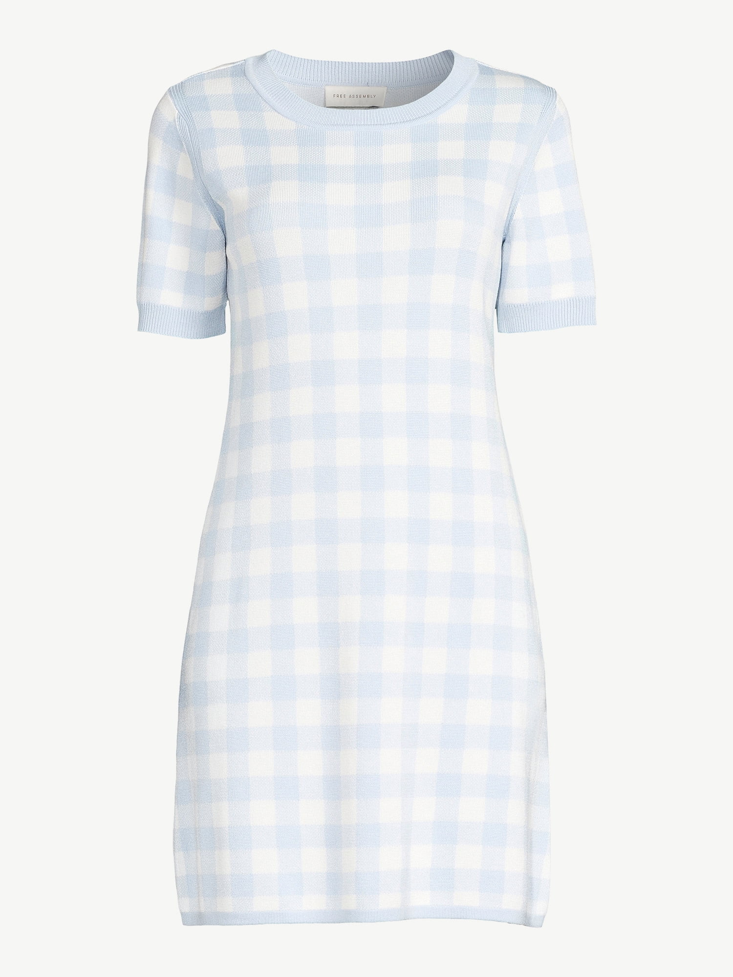 Free Assembly Women's Sweater Mini Dress with Short Sleeves - Walmart.com | Walmart (US)