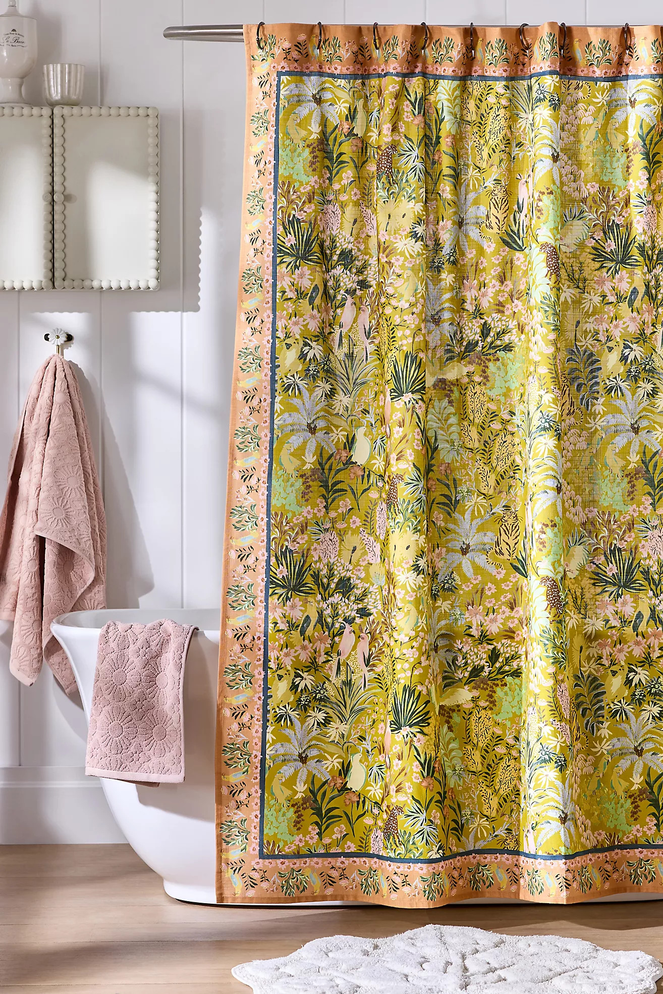The Printed Cotton Slub Shower Curtain Collection | Anthropologie (US)