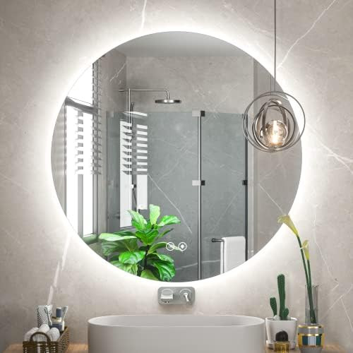TokeShimi 24 inch Backlit Round LED Bathroom Vanity Mirror, 3-Color Temperture,CRI 90+, IP54 Waterpr | Amazon (US)