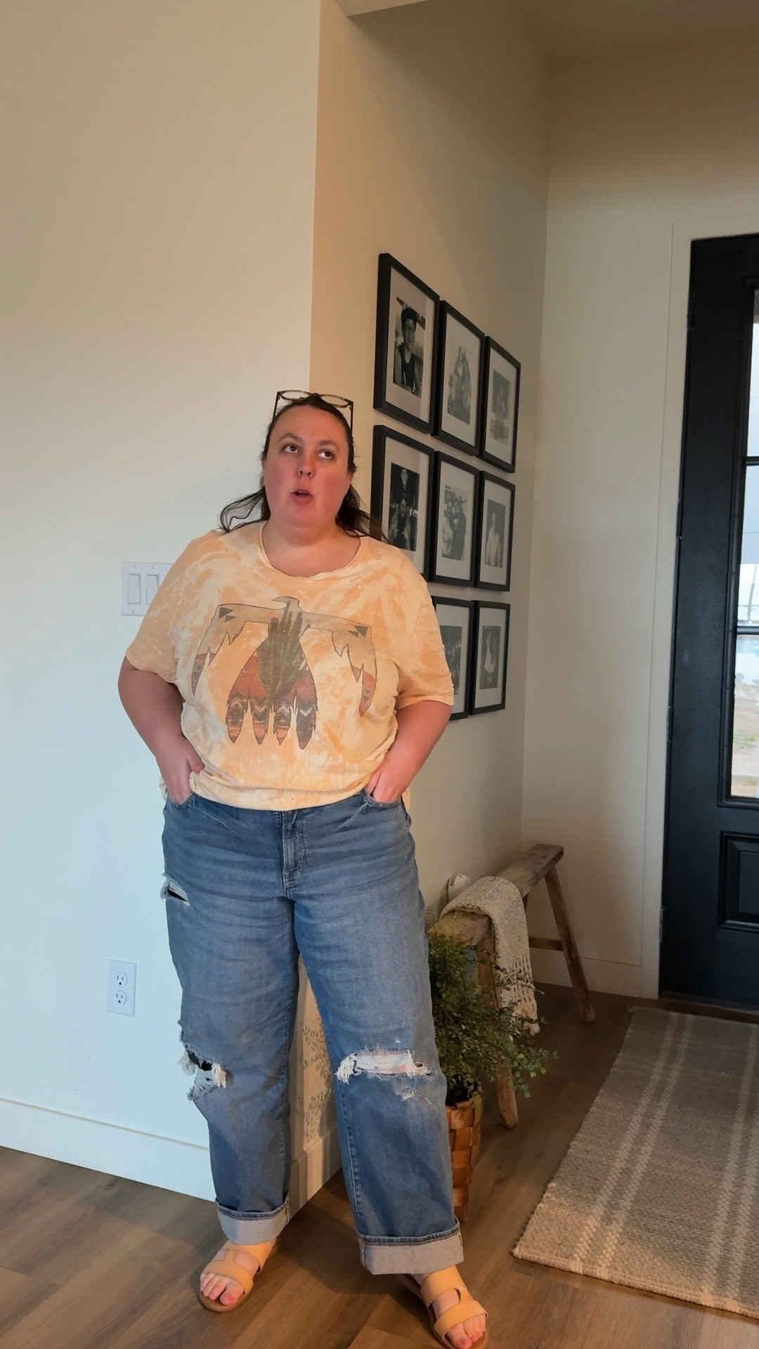 I am still obsessed with these jeans, such a good price and amazing fit! I like to size up in jeans that aren’t high rise, so if you do too then size up! 

I’m wearing a size 20 for reference 

#LTKPlusSize