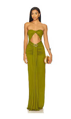 Lovers and Friends Farrah Gown in Pear Green from Revolve.com | Revolve Clothing (Global)