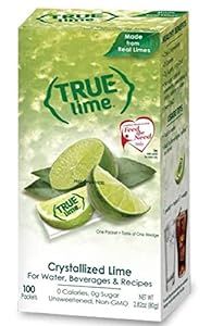 TRUE LIME Water Enhancer, Bulk Dispenser Pack (100 Packets), 0 Calorie Drink Mix Packets For Wate... | Amazon (US)