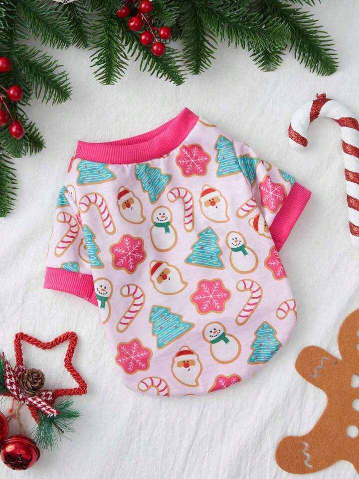 Maryam Alam Artist 1pc Kawaii Cute Cat & Dog Printed Sweatshirt For Pets, Suitable For Christmas,... | SHEIN