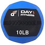 Day 1 Fitness Soft Wall Medicine Ball 10 Pounds BLUE - for Exercise, Rehab, Core Strength, Large Dur | Amazon (US)