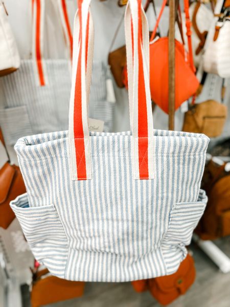 Super cute blue and white striped beach/pool bag at target 

#LTKunder50