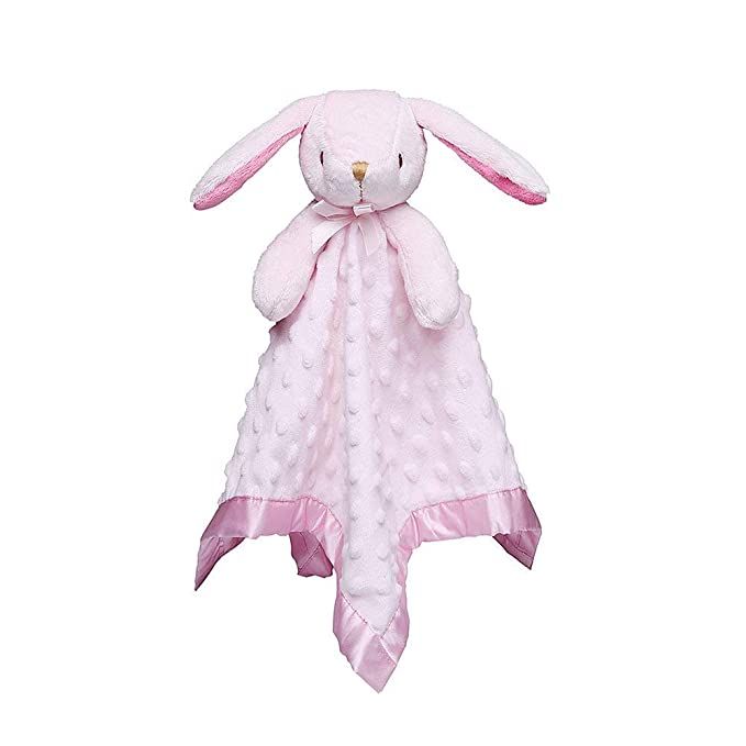 Amazon.com: Pro Goleem Loveys for Babies Bunny Security Blanket Girl Newborn Soft Pink Lovie Chri... | Amazon (US)