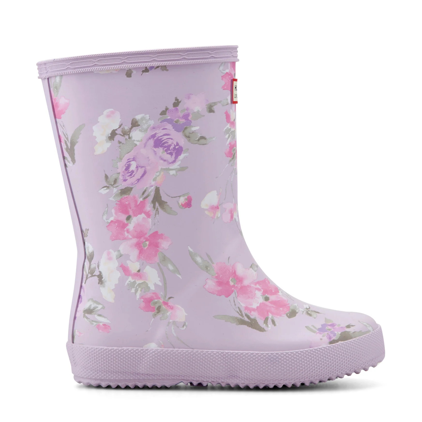 Hunter X LoveShackFancy Kids\u2019 First Classic Happy Thoughts Rain Boots - Lavendar Floral Prin... | Hunter Boots