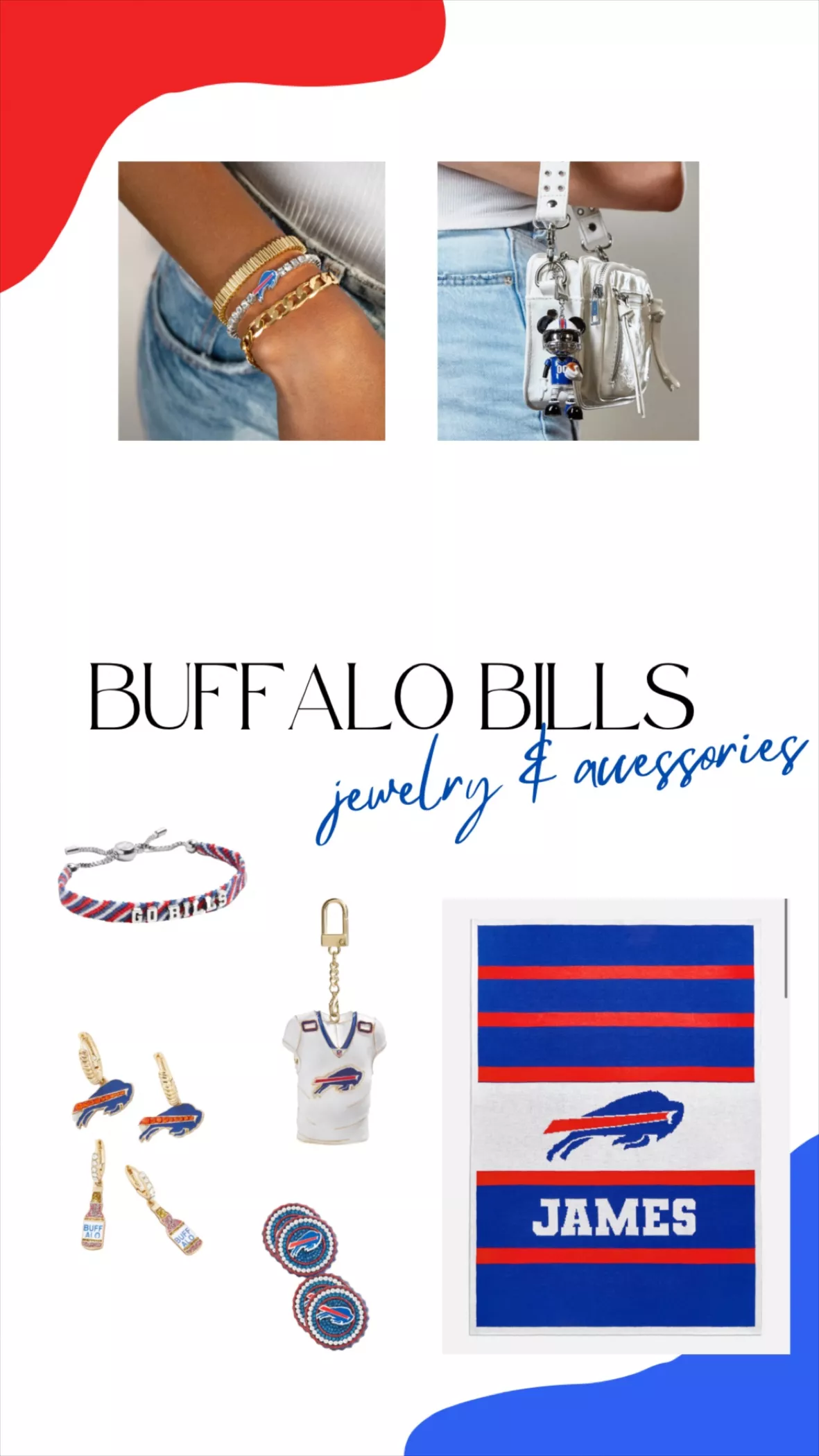 Baublebar Buffalo Bills NFL Custom Jersey Ornament - Buffalo Bills