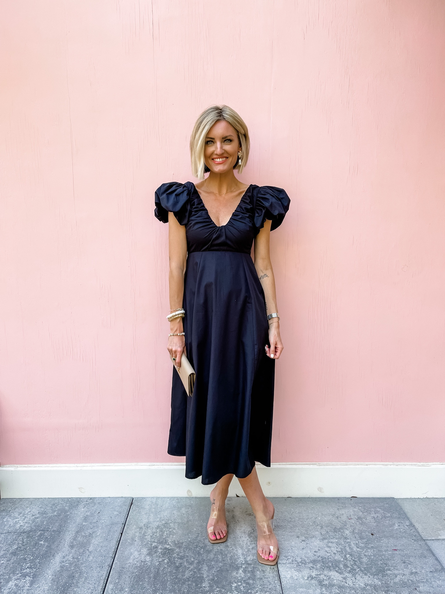 knee length dresses for ladies Dionne Crowe I Do White Diamante Plunge Midi Dress With Gloves main image 0