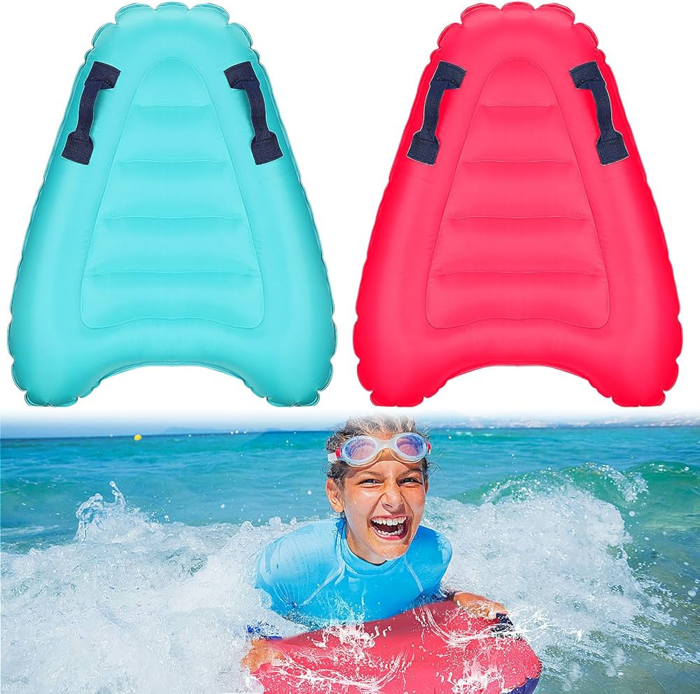 Leitee 2Pcs Inflatable Surf Body Board with Handles, Inflatable Surfboard for Beach Lightweight S... | Amazon (US)