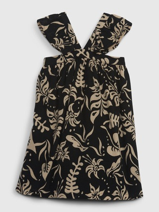 Toddler Crinkle Gauze Flutter Halter Dress | Gap (CA)