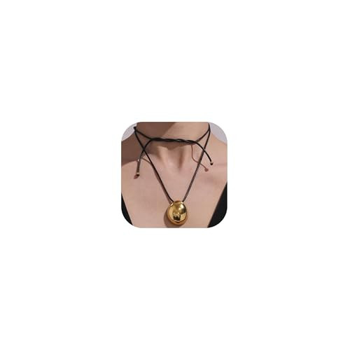 Frodete Statement Necklace for Women Chunky Gold Necklaces Long Pendant Necklace Boho Necklaces G... | Amazon (US)