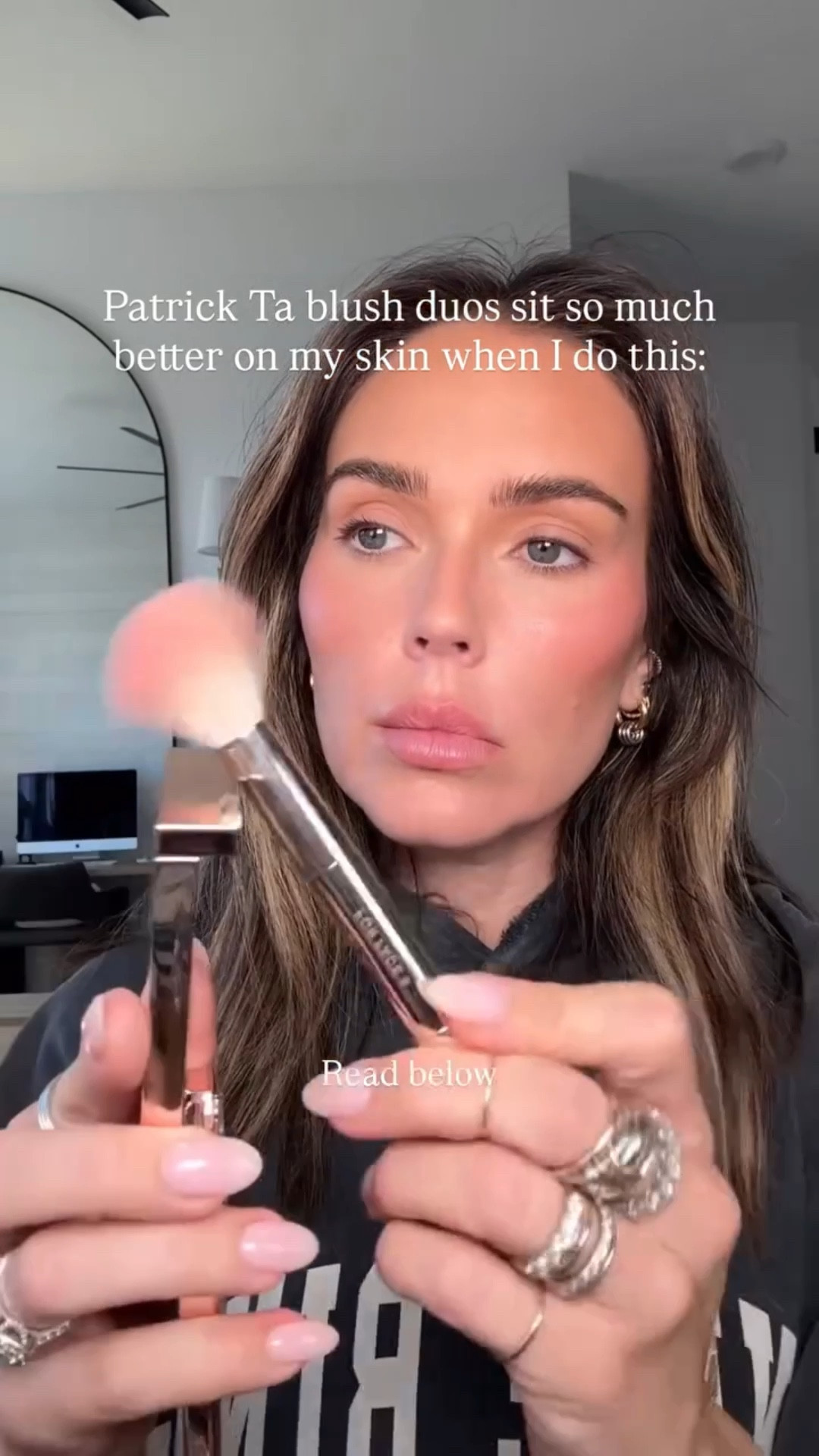 Patrick ta blush tips that work for me (I’m 38). These are wildly popular and it took me awhile to figure out what works for me in terms of wearability on my skin! 

Im using one of the new @patricktabeauty blushes in soft launch. 

1. I always apply the cream after my bronzer and setting powder. I use a flatter, dense brush and apply it by pressing it into my skin until it’s blended. I really love his brush specifically for the duos. 
2. I continuously go back and fourth with whatever is left on my powder puff I used setting powder with, after I apply the cream blush. 
3. When I apply the powder, I barely tap it on top of the cream so it stays dewy-looking. I act like I’m just setting it for longevity, not for more pigmentation. 
4. When I’m done, I take my powder puff again and make sure there’s not too much blush in my mid face. Sometimes I add a bit more setting powder to but am very light handed. 
5. I always use a dewy setting spray to keep the integrity of the glow. 

Do you have any tricks you like to do with your blush?

#LTKgrwm #LTKselfcare #LTKBeauty
