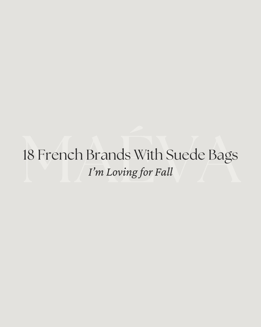 18 French Brands With Suede Bags I’m Loving for Fall 👜

There’s something about suede that instantly feels like fall! From rich chocolate browns and warm camel tones to burgundy and classic black, I’ve been seeing so many beautiful suede handbags as we move into the season 🍂

For this edit, I rounded up 18 French brands with suede bags I’m currently loving for fall, from new arrivals and seasonal updates to classic favorites and pieces from brands I personally own and love 🤎

Whether you’re searching for a suede handbag for fall, looking to discover a new French brand, or simply want a little inspiration for the season ahead, I hope you enjoy this edit! 

📍 Discover the full edit now live on maevawithamour.com, where you can explore all 18 French brands in detail, learn more about each of them and shop the handbags

👜 You can also find the complete edit, plus more French and European handbag discoveries, on ShopMy @ maevawithamour under ‘French & EU Bags’ - link in bio

👉 Save this post for your next handbag search, and follow for more French & European brand discoveries, thoughtful shopping edits, and timeless style inspiration

With Amour, M.

@ATELIERS AUGUSTE @SEZANE @Elleme

#LTKTravel #LTKSeasonal #LTKWorkwear