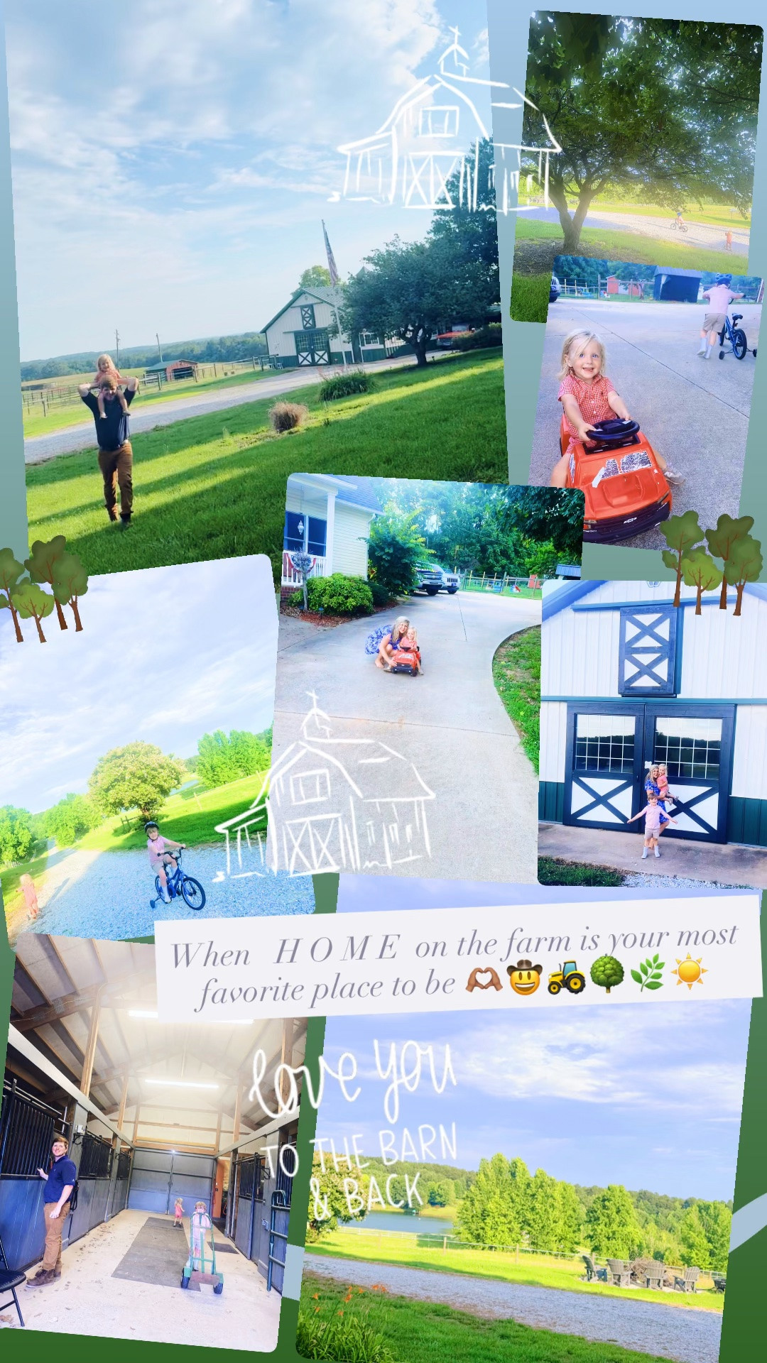 When   H O M E  on the farm is your most favorite place to be 🫶🏽🤠🚜🌳🌿☀️
