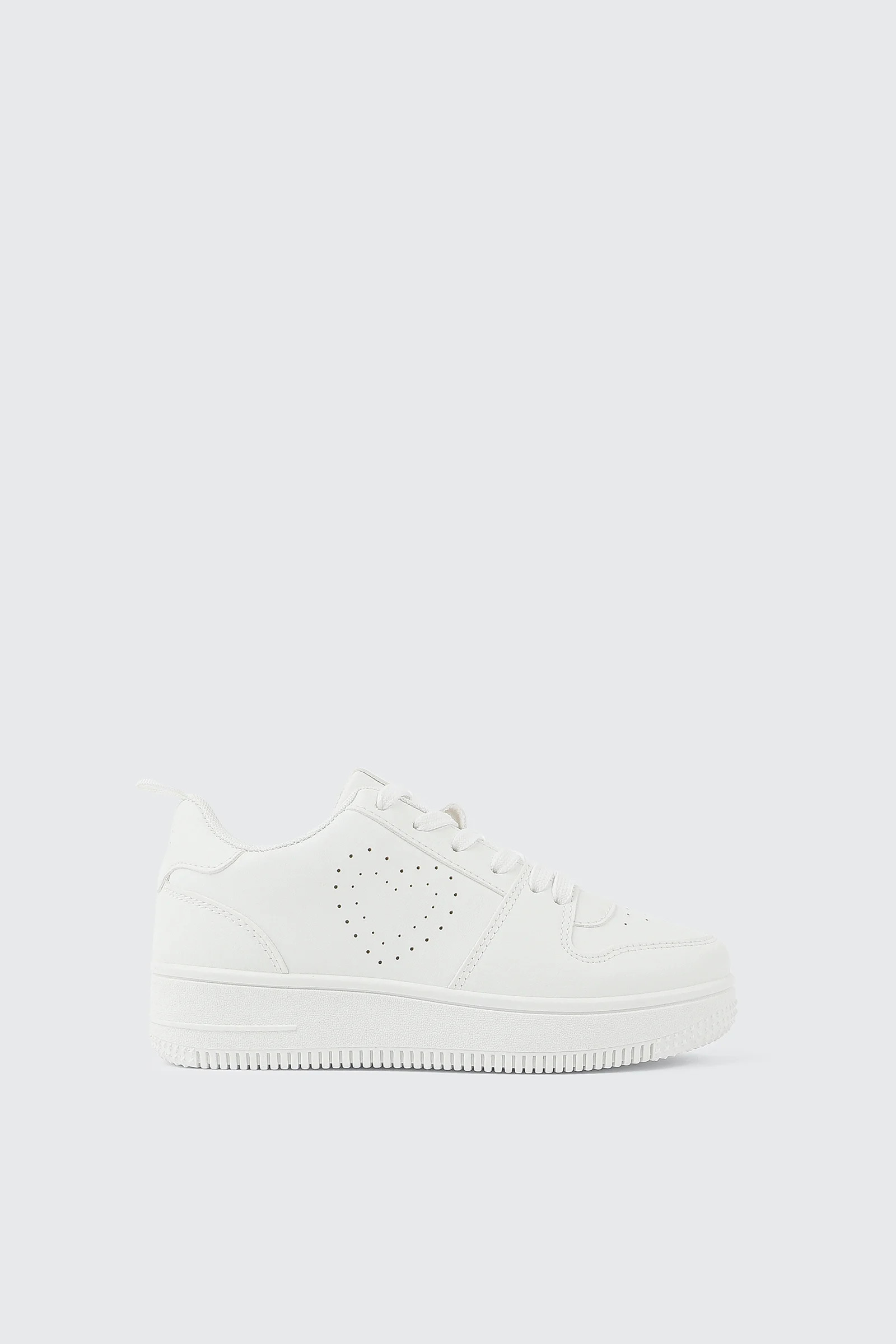 Thick Sole Court Sneakers with Heart | Ardene