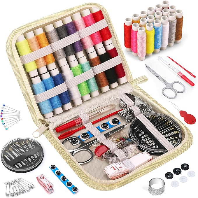 Coquimbo Sewing Kit for Adults, Kids, Beginner, Traveler, Portable Sewing Supplies Contains Soft ... | Amazon (US)
