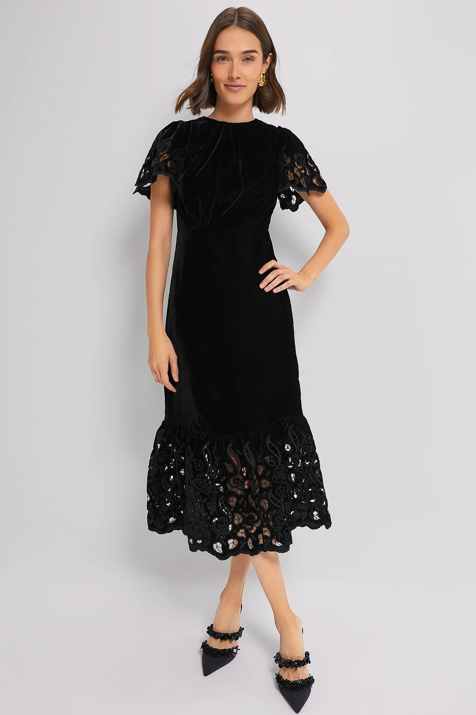 Ink Sandy Eyelet Nicolette Dress | Tuckernuck (US)
