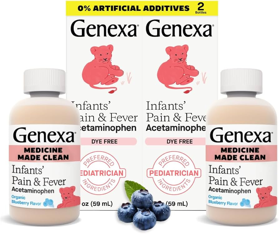 Genexa Infants' Clean Acetaminophen | Pediatrician Preferred Ingredients | Pain Reliever & Fever ... | Amazon (US)