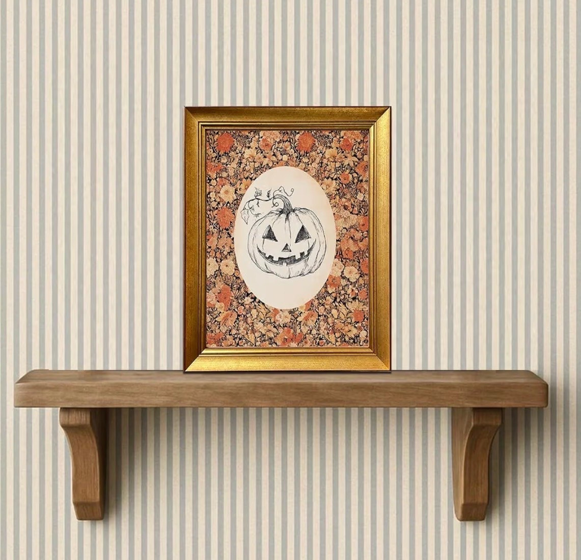 Vintage Halloween Pumpkin Wall Art 🎃🧡

Adding a little vintage charm to my fall decorating! This gold-framed pumpkin print is such a pretty way to bring Halloween into your home without going overly spooky. 🎃✨ I love the floral background, antique-inspired gold frame, and classic jack-o’-lantern sketch—it would look adorable on a shelf, entryway table, powder room, or gallery wall. 🍂🏡

Such a fun fall home decor find and an easy way to add a touch of Halloween charm! 🧡👻

Vintage Halloween decor, Halloween wall art, fall home decor, pumpkin artwork, gold framed art, vintage-inspired Halloween decor, classic Halloween decorating, cozy fall decorating, autumn home decor, spooky season decor.

#LTKHome #LTKSeasonal #LTKmomlife