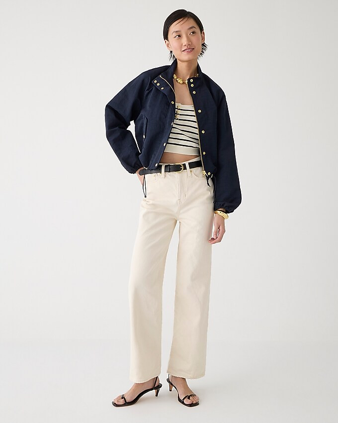 Slim wide-leg jean in ecru | J. Crew US