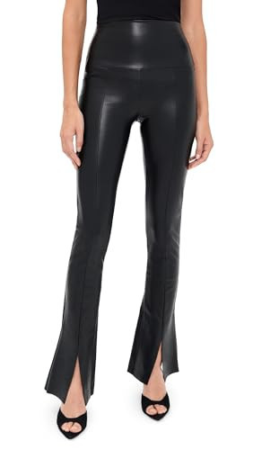 Norma Kamali Women's Spat Faux Leather Leggings, Black, S | Amazon (US)