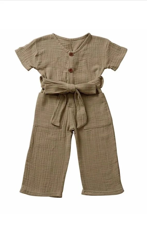 Baby Girl Clothesbaby Girl Jumpsuit muslin Cotton | Etsy | Etsy (US)