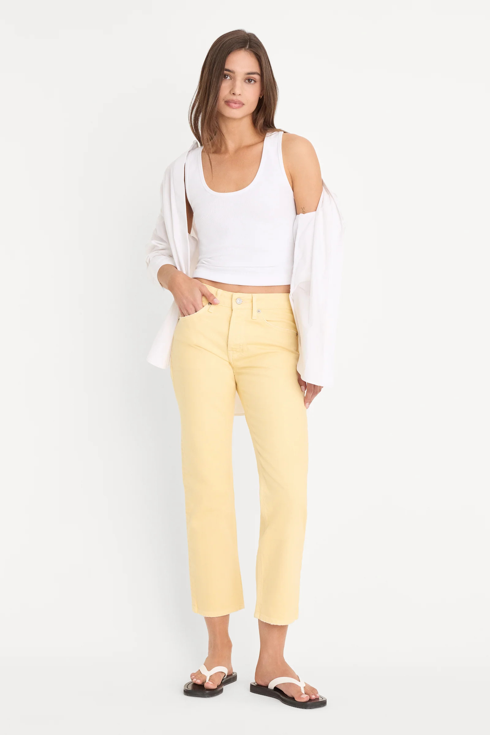 VINTAGE STRAIGHT ANKLE JEANS | HONEY | Good American