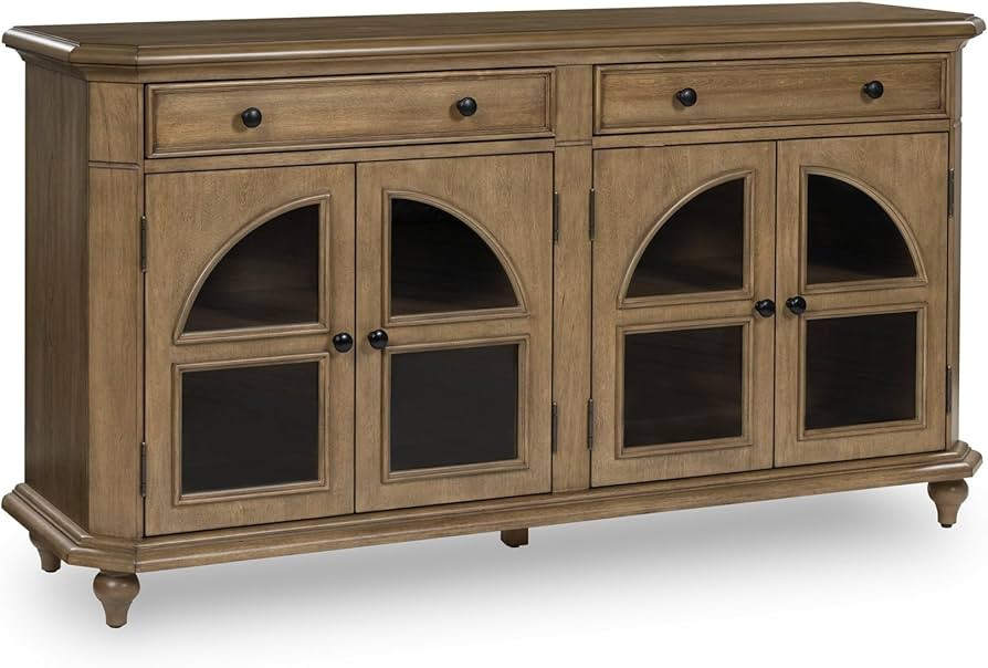 Signature Design by Ashley Barlomore Classic 2-Drawer Accent Cabinet with Adjustable Shelves, Lig... | Amazon (US)