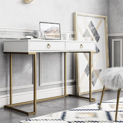 Camila Desk CosmoLiving by Cosmopolitan Color: White | Wayfair North America
