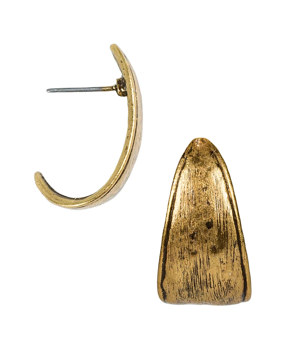 J Hoop Hammered Earrings - Basics Collection | Patricia Nash Designs