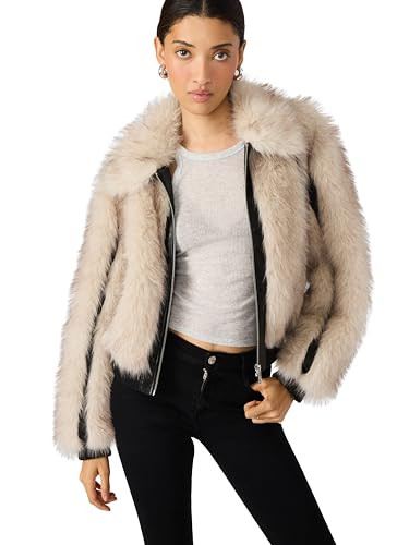 Steve Madden Apparel CHARMAINE JACKET,Natural, L | Amazon (US)
