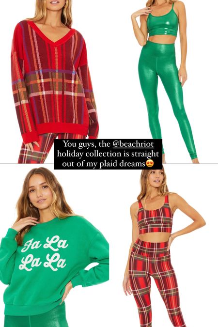 Christmas outfit, holiday outfit, plaid, workout set, green workout set, Christmas sweatshirt, oversized plaid sweater 

#LTKSeasonal #LTKHoliday #LTKstyletip