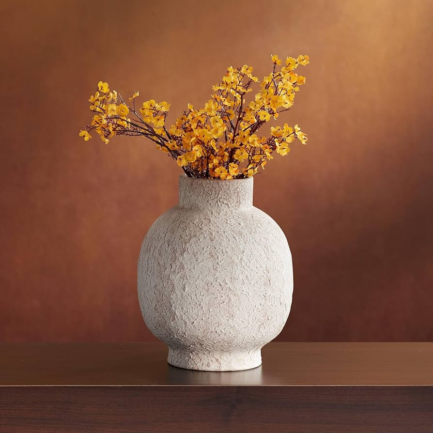 Studio 55D Gavora 9 3/4" High White with Rust Antique Decorative Vase | Amazon (US)