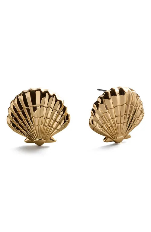 BaubleBar Marina Gold Seashell Earrings at Nordstrom | Nordstrom