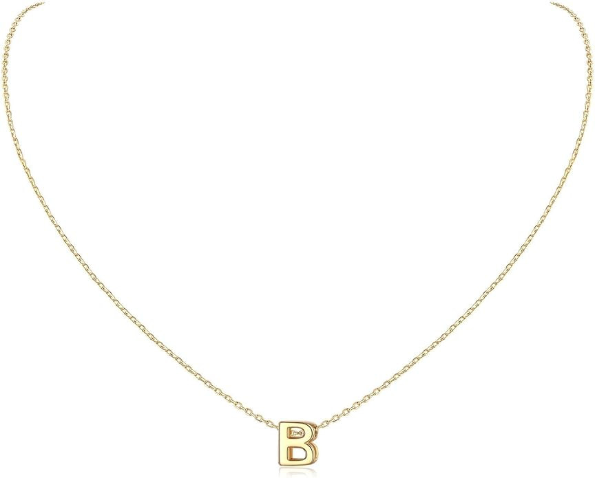 ChicSilver 925 Sterling Silver Initial Necklace for Women Dainty Letter Jewelry Personalized Gift | Amazon (US)