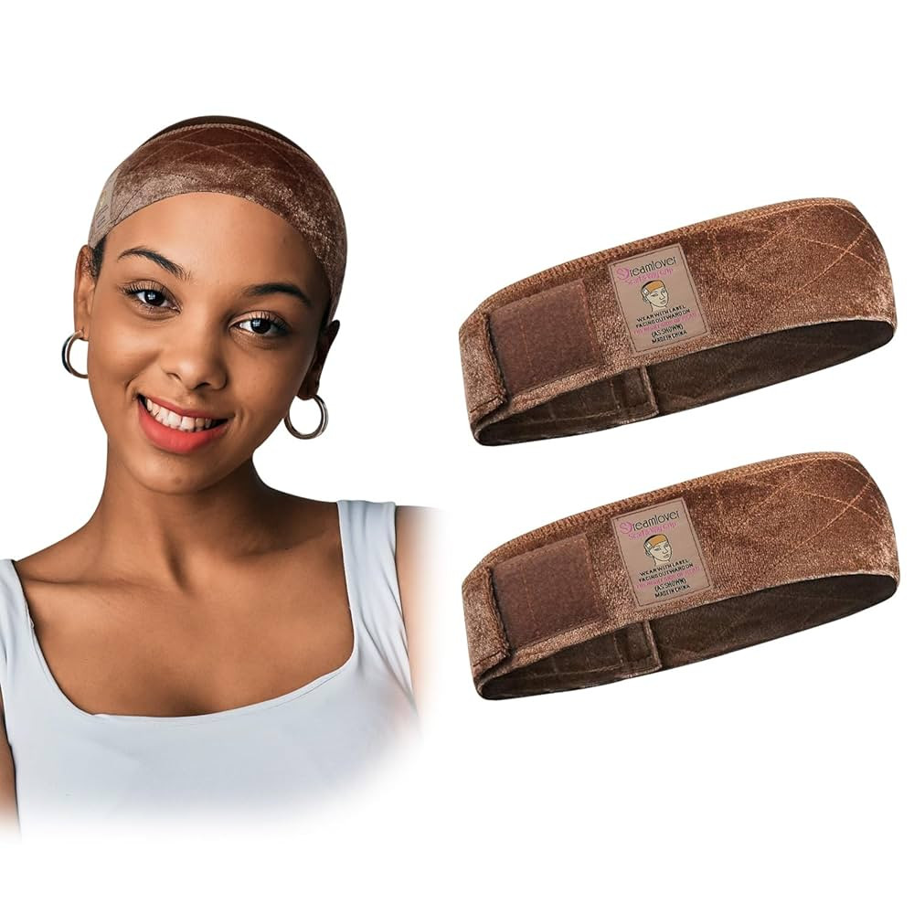 Dreamlover Wig Grip Band, Velvet Wig Grip, Brown, 2 Pieces | Amazon (US)