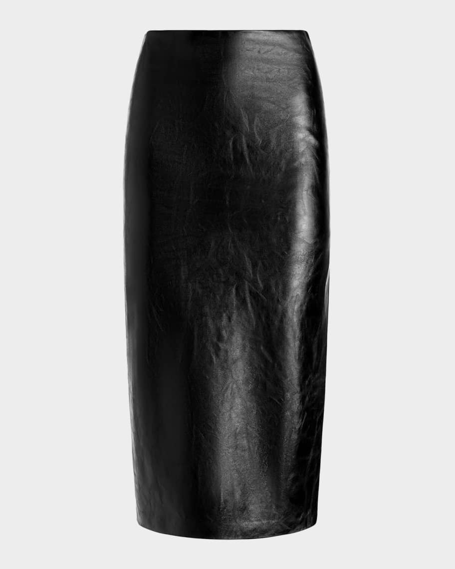 Alice + Olivia Maeve Vegan Leather Slip Skirt | Neiman Marcus