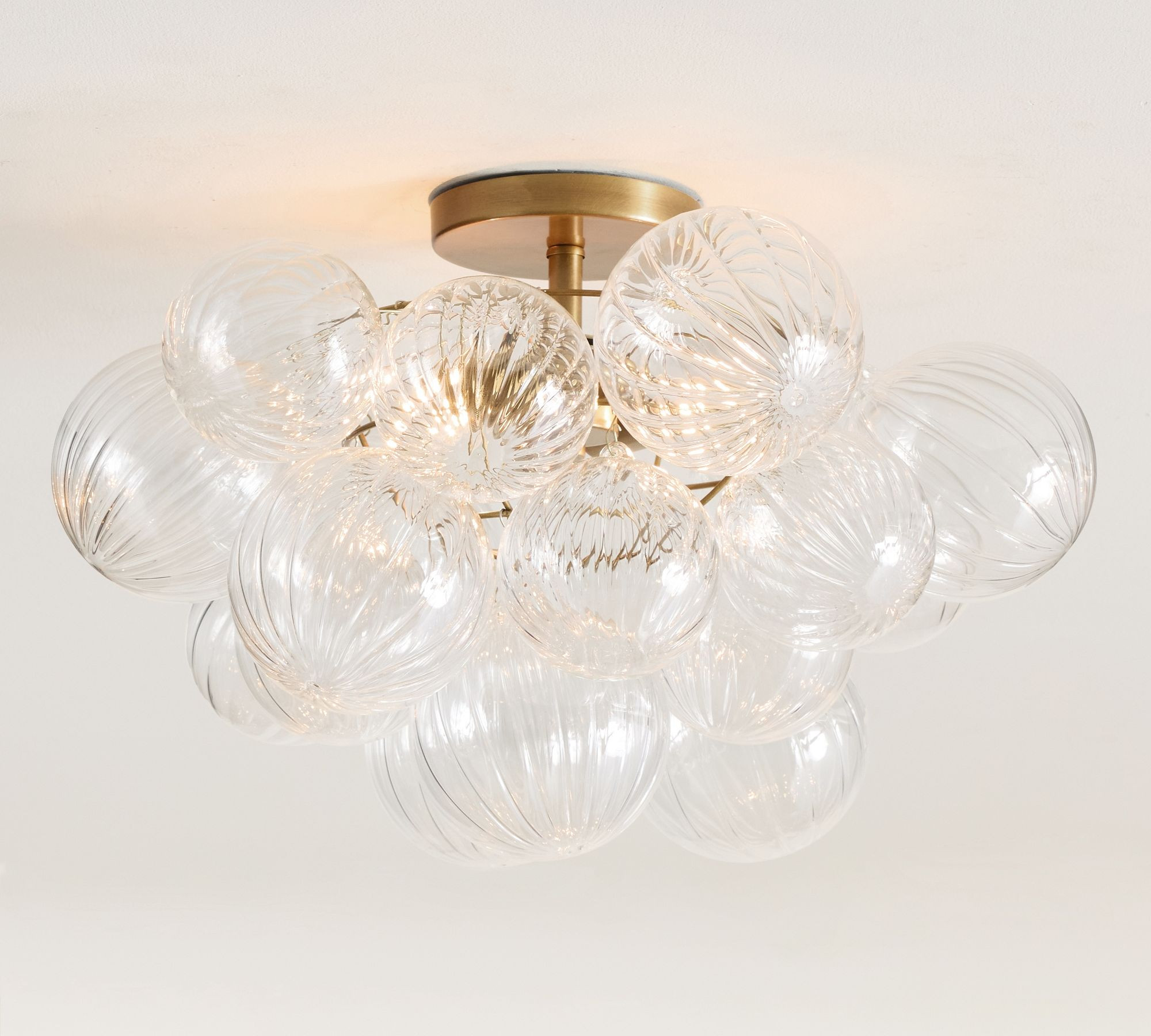 Cooper Glass Bubbled Flush Mount (18"-24") | Pottery Barn (US)