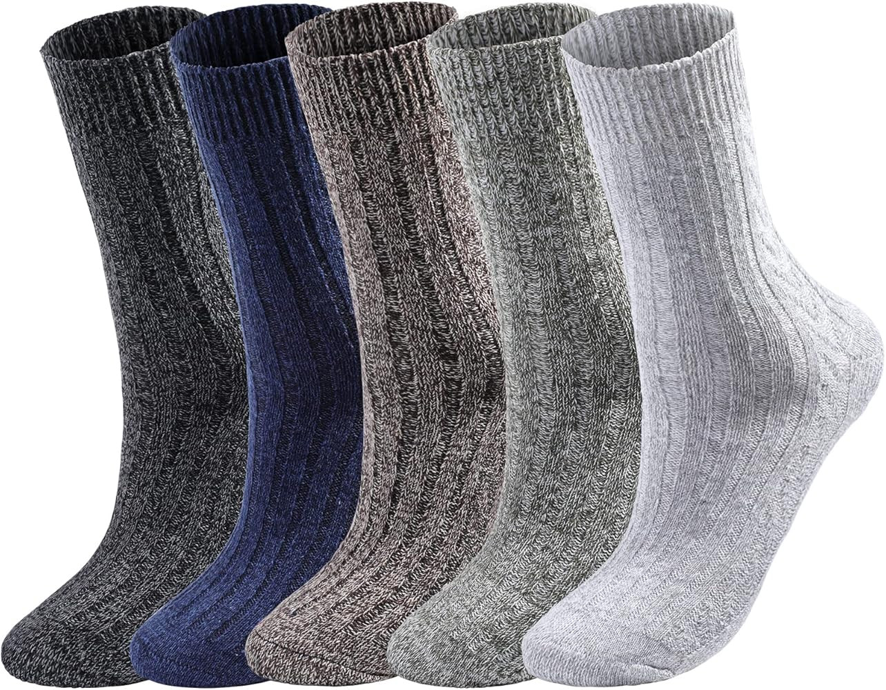 Clothirily Wool Socks, Thick Soft Wool Socks for Women, Vintage Warm Womens Sock, Winter Warm Boo... | Amazon (US)