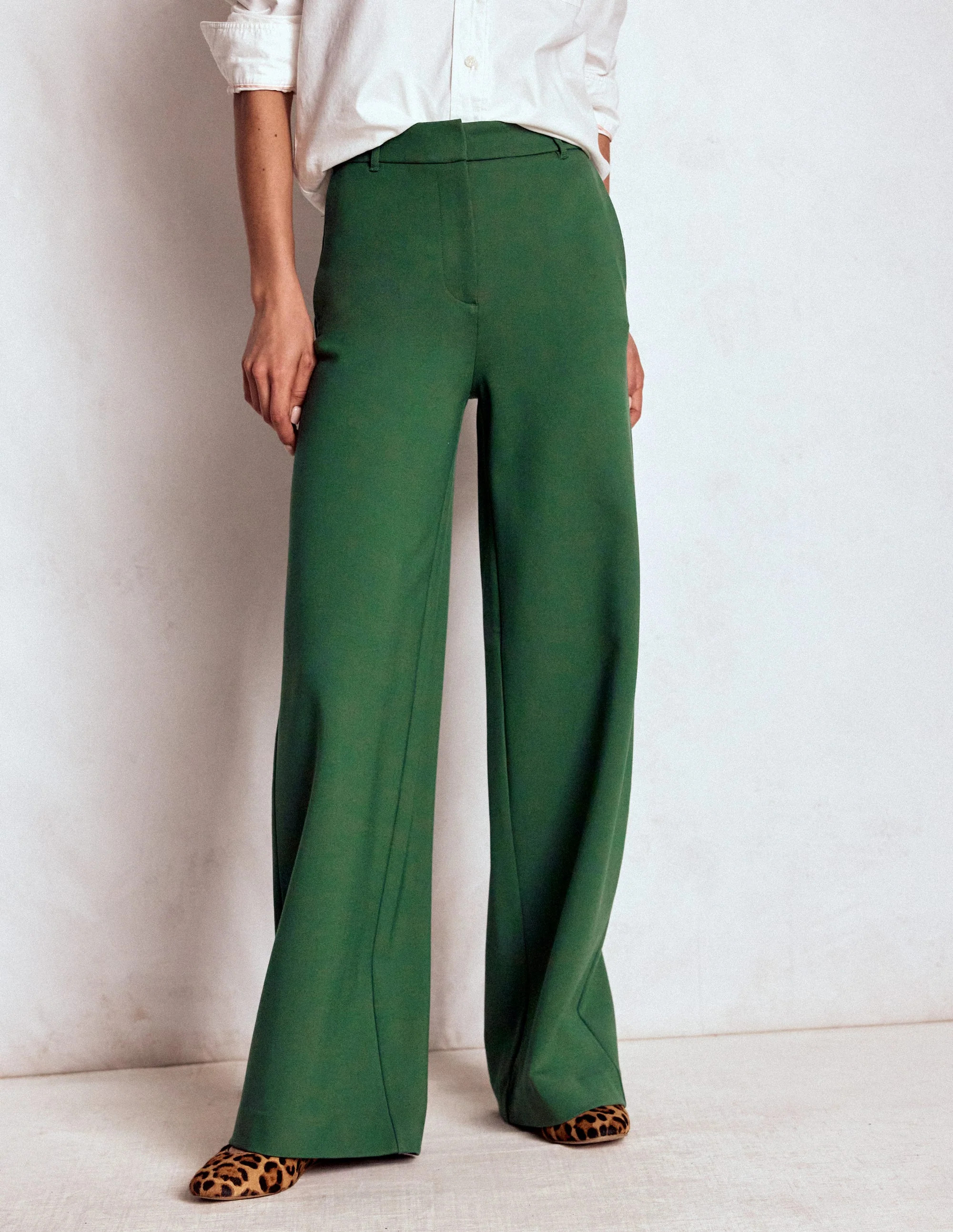 Belgravia Ponte Pants-Hunter Green | Boden (US)