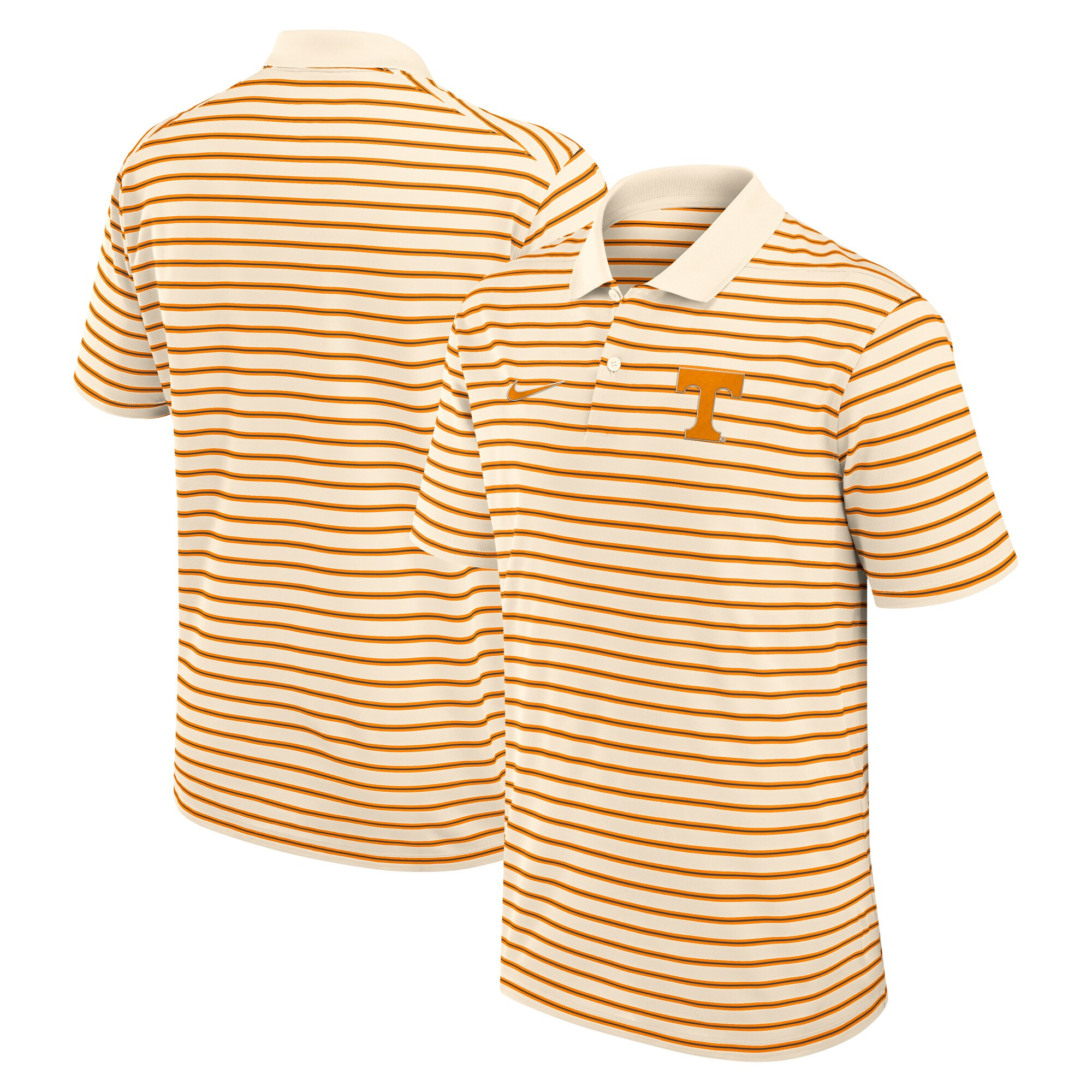 Tennessee Volunteers Nike Primary Logo Striped Dri-FIT Polo - Cream | Fanatics
