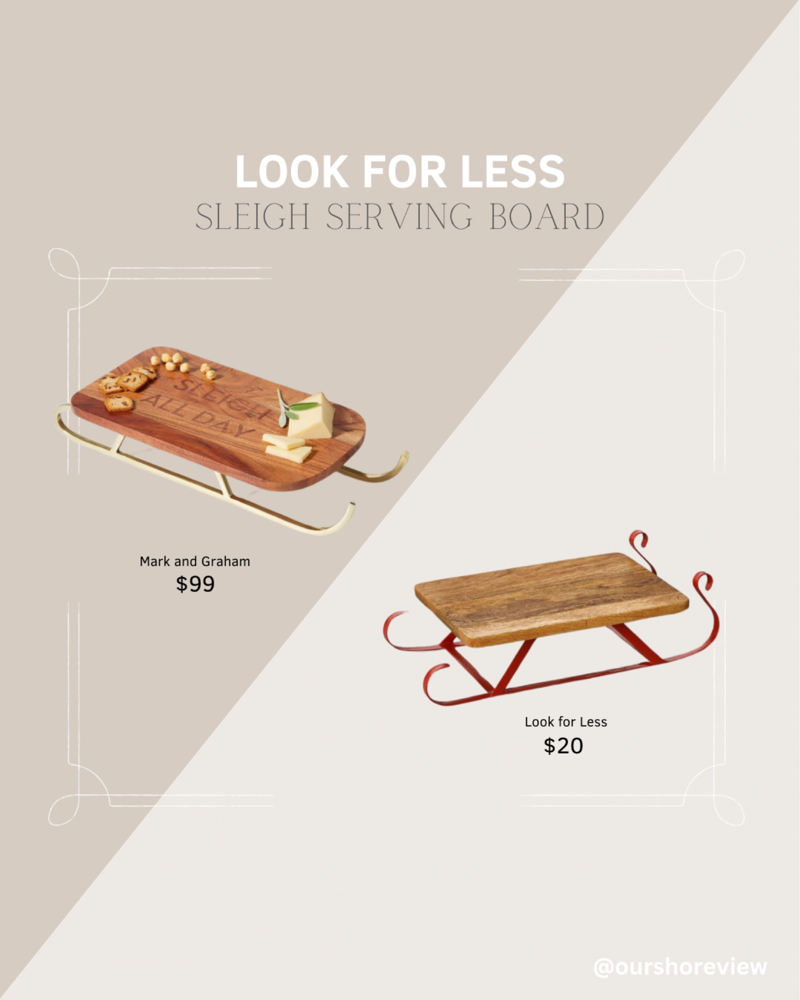 Sleigh serving board, unique charcuterie board, cheese board, veggie platter, Christmas charcuterie board, winter entertaining, holiday parties, finds under $20

#LTKHome #LTKSaleAlert #LTKFindsUnder50