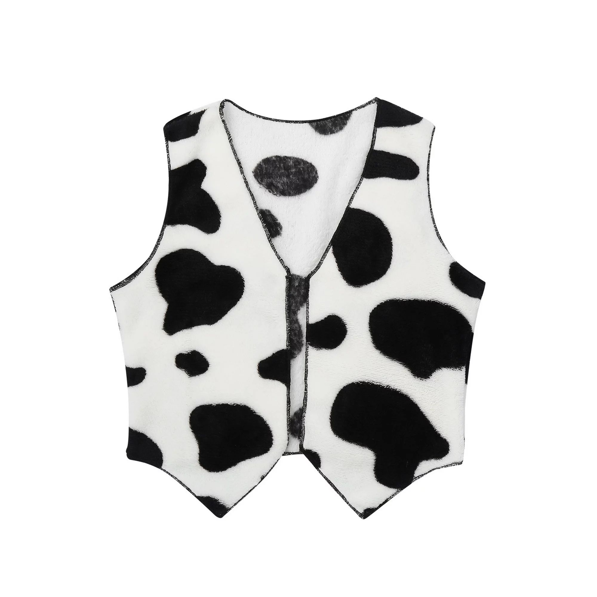 MSemis Kids Cow Vest Tops Cowboy Cowgirl Flannel Cosplay Costume Halloween Fancy Dress Black&Whit... | Walmart (US)