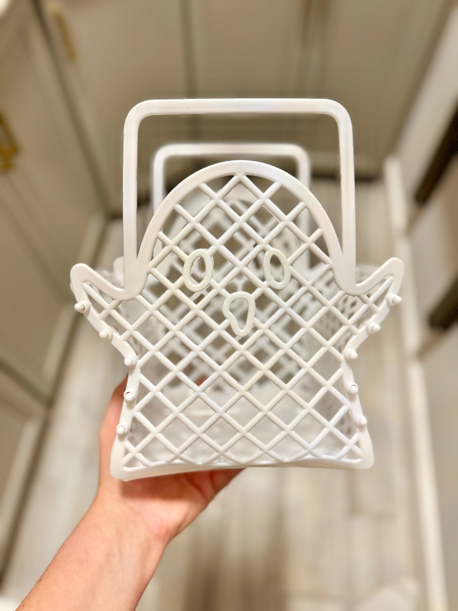 How cute is this boo basket?! And it’s only $3!

Equip your home for a night full of fun and excitement with the Boo Halloween Pumpkin Basket from Spritz™. This plastic Halloween bucket features a wide open-top design for easily adding candy while going door to door, and it has a tote handle on top for convenient carrying. Featuring a boo Halloween pumpkin design, this trick-or-treating basket brings eerie fervor to their night.

#LTKKids #LTKParties #LTKFallSale